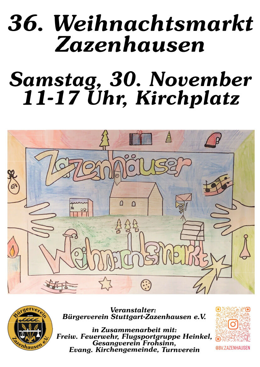 Zazenhausen Weihnachtsmarkt 2024 Plakat