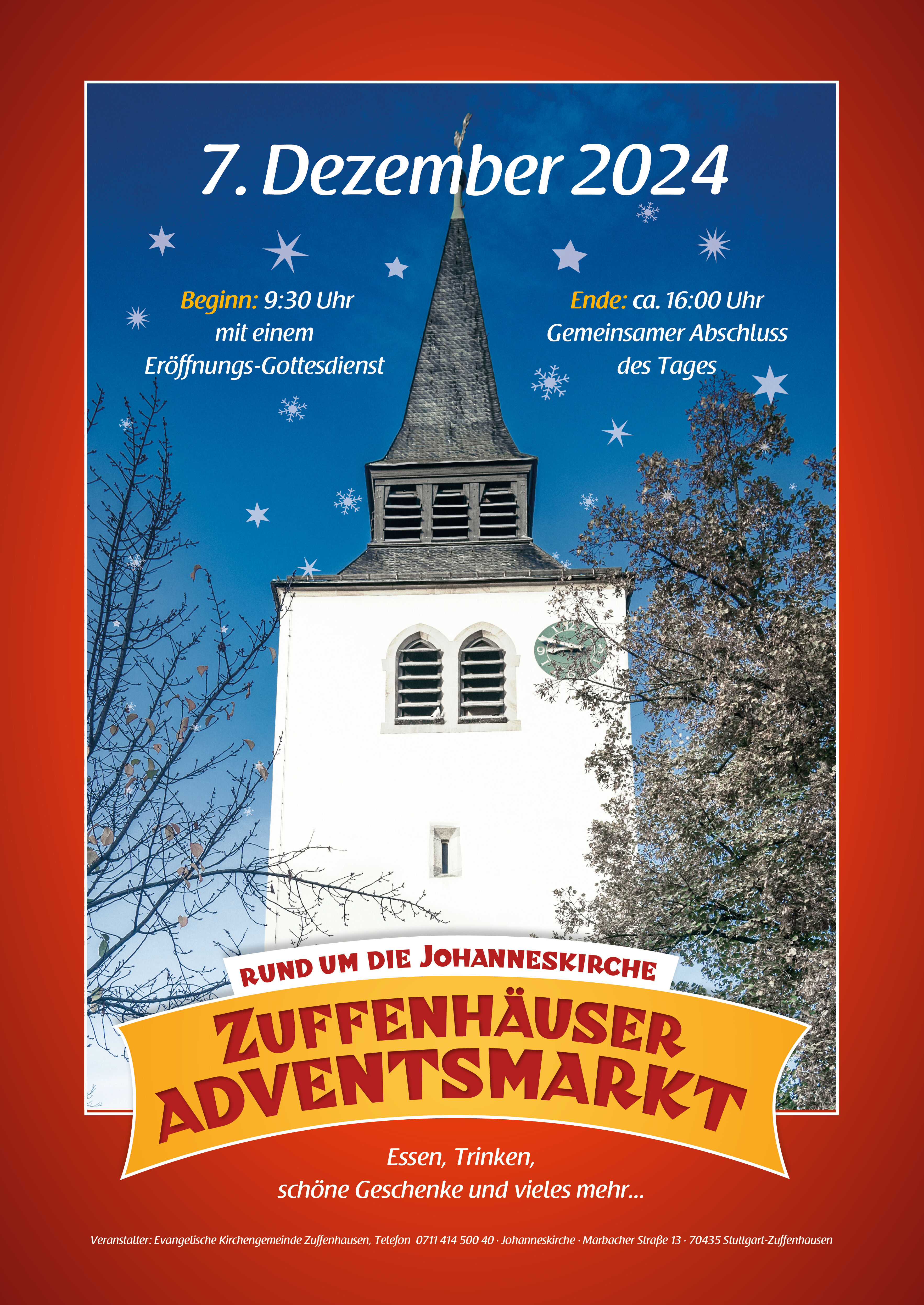 Zuffenhauser Adventsmarkt Plakat 2024